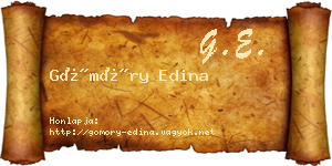 Gömöry Edina névjegykártya